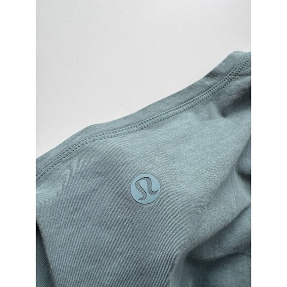 LULULEMON Knot Gonna Fly Graphite Green Pima Cotton Front Tie T-Shirt, Size S - Picture 12 of 13